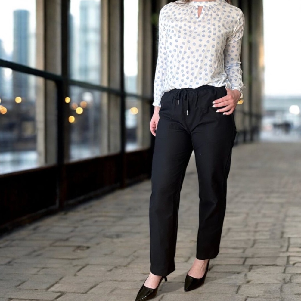 Old Money Pants, Pure Cotton in Black
